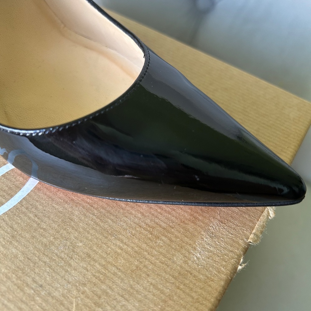 Christian Louboutin Decollete Pumps 100 Black Patent Leather Size 39 - Picture 8 of 10